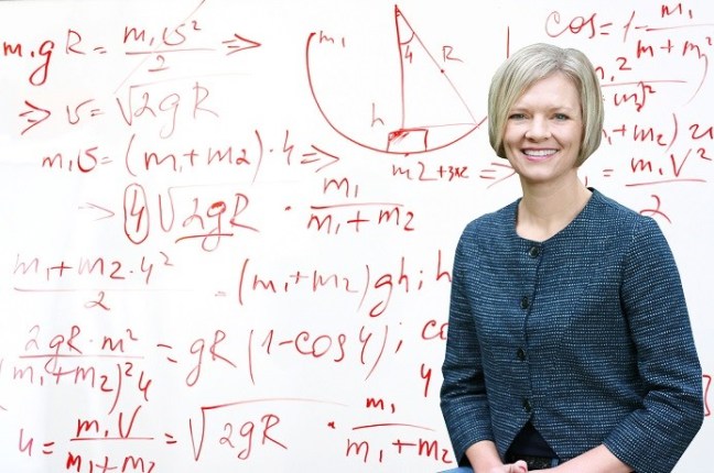 A photoshop of Jonina and a whiteboard