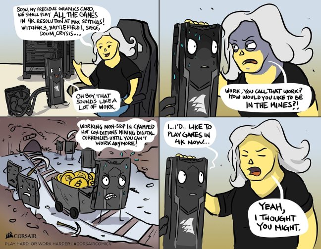 A comic about cryptomining.